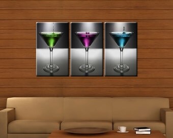 Framed Huge 3 Panel Modern Canvas Art Butterfly Music Notes