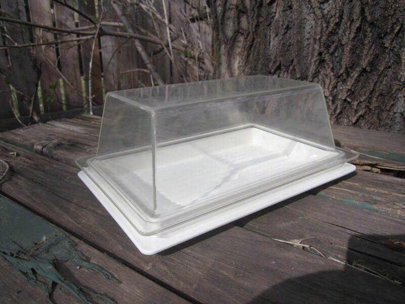 Vintage Tupperware Cheese Butter Dish Cheese Keeper Refridgerator