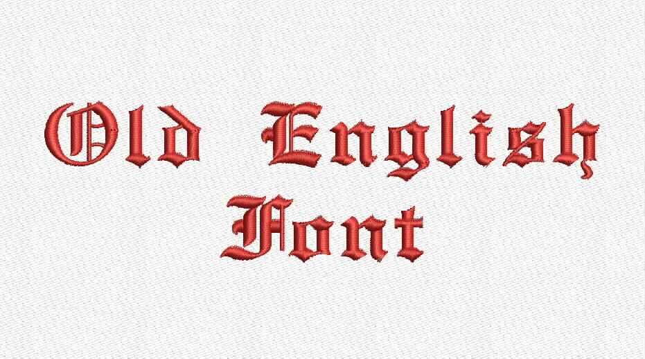 Old English Embroidery Font