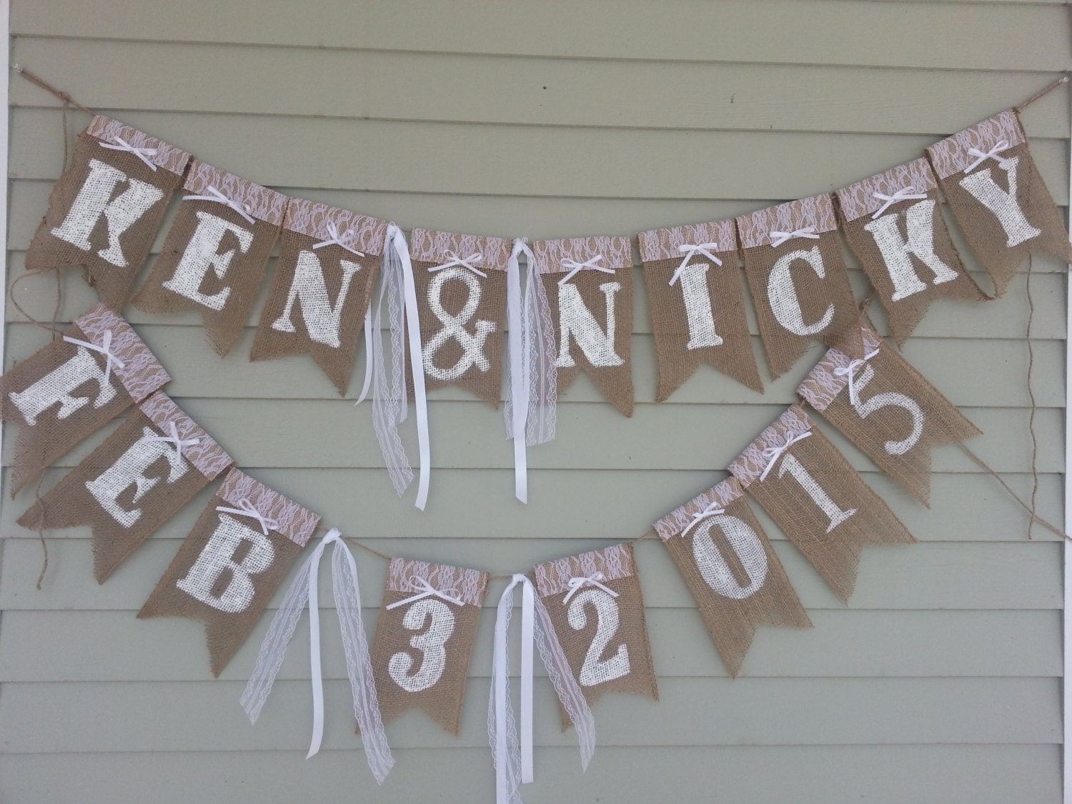 Personalized Wedding Banner Burlap By Bridesandbridesmaids