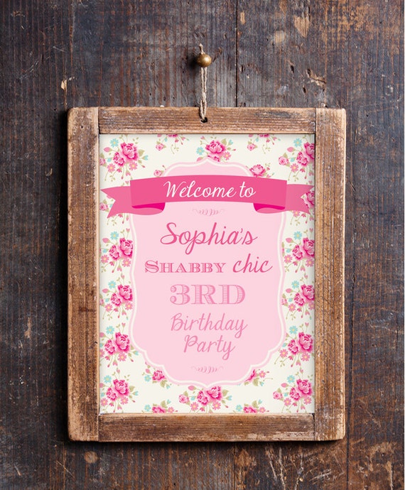 shabby chic party door sign shabby chic floral door sign shabby chic party door sign shabby chic floral door sign