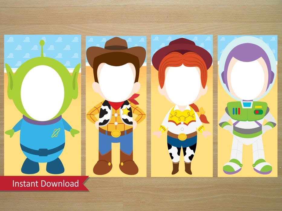 Toy Story Photo Booth Prop Buzz Woody Jessie & by SquigglesDesigns