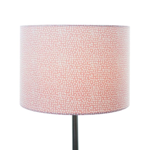 Lampshade drum shade in pink polka dot 30cm Pendant/lamp