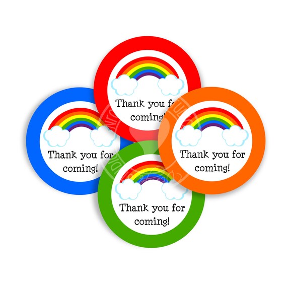 50% OFF Printable Gift Tags, Rainbow Thank You Tags PDF | Printable ...