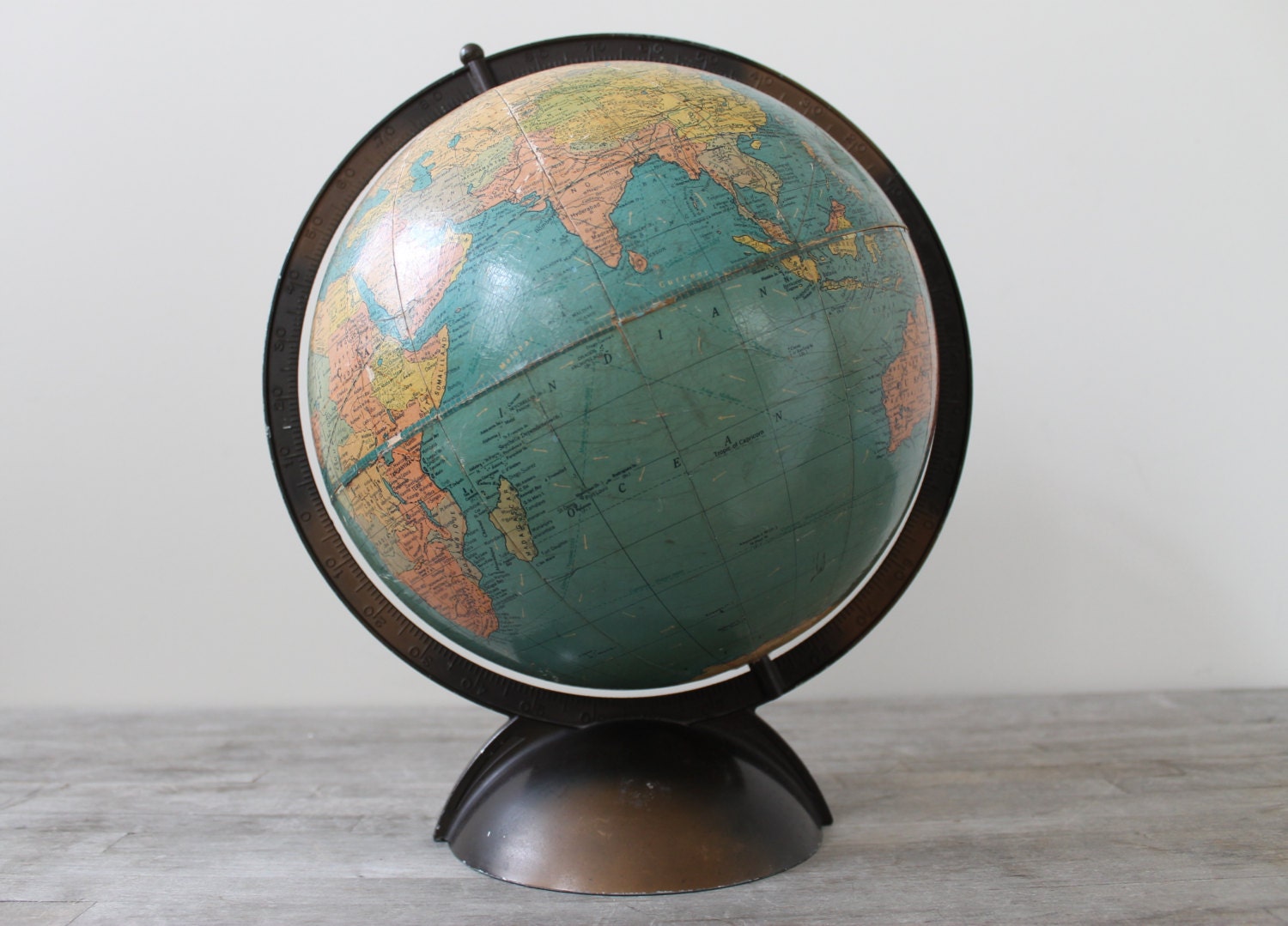 Art Deco Replogle Vintage World Globe 1938 Aeronautic