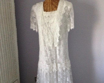 Vintage Scott McClintock All Lace Wedding /Bridal Dress,/Boho Wedding/Meadow Wedding/Formal Dress,Victorian