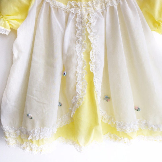 Vintage Yellow Baby Girl Dress size 18 months