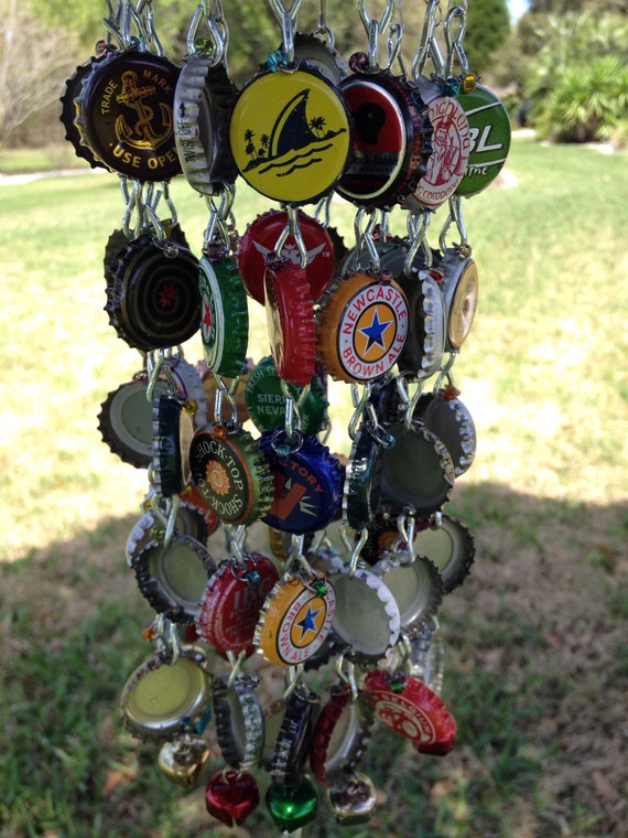 Beer Bottle Cap Wind Chimes by Darknowspickin on Etsy