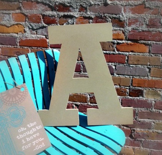 Unfinished Wooden Alphabet Letter, Wood Letter, Wall Decor, Rockwell