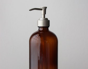 Amber Market Glass Apothecary Style Soap Dispenser