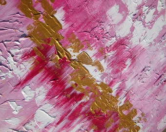 pink painting on canvas, large pink painting, abstract art on canvas, huge painting, large painting, large canvas painting, 36" x 24"
