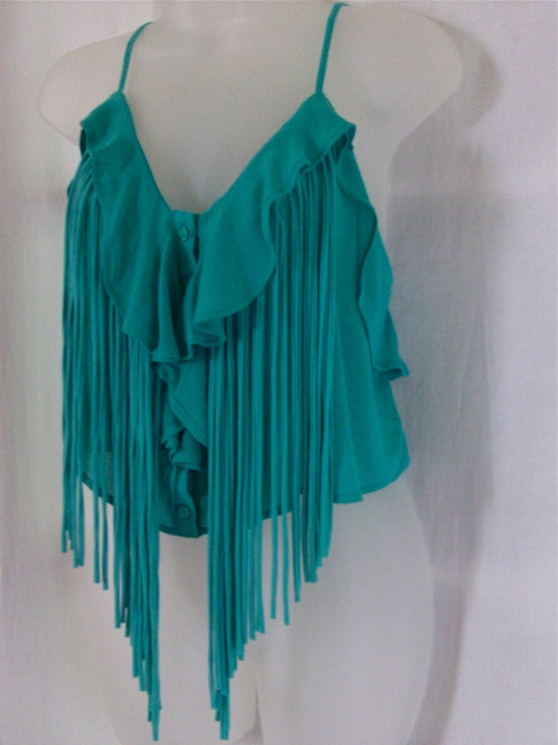 Fringe fringe clothing sleeveless top summer fringe top by LamaLuz