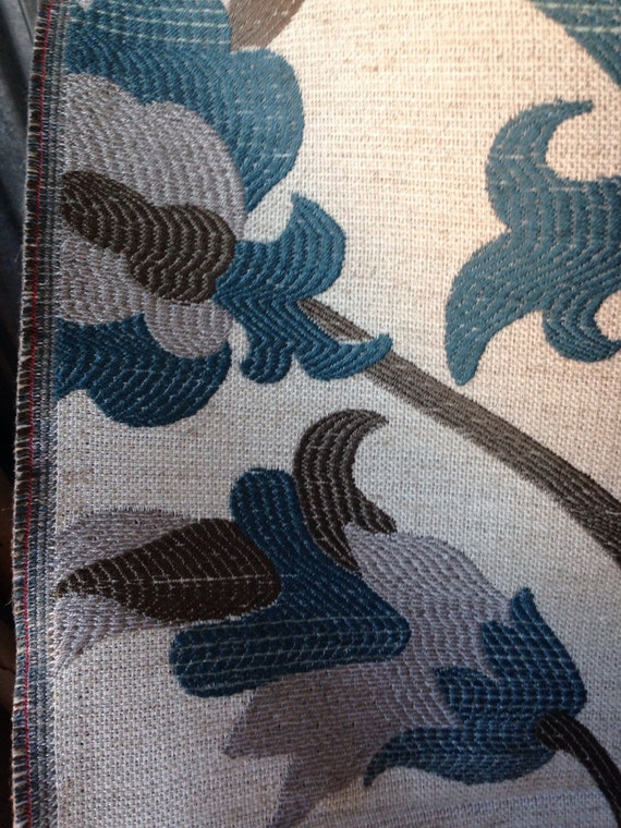 Floral embroidery fabric by Jonathan Louis by PetrasFabric on Etsy