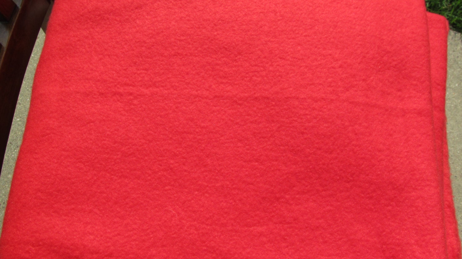 Red Fleece Fabric 60 x 60 inch piece