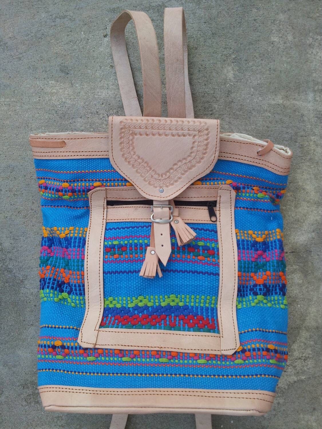 mexican woven backpack