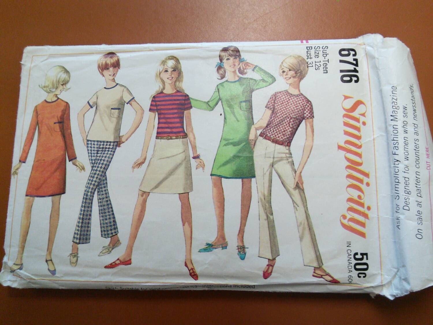 Simplicity 6716 Shirt TShirt Dress Skirt by RetroRevivalCanby
