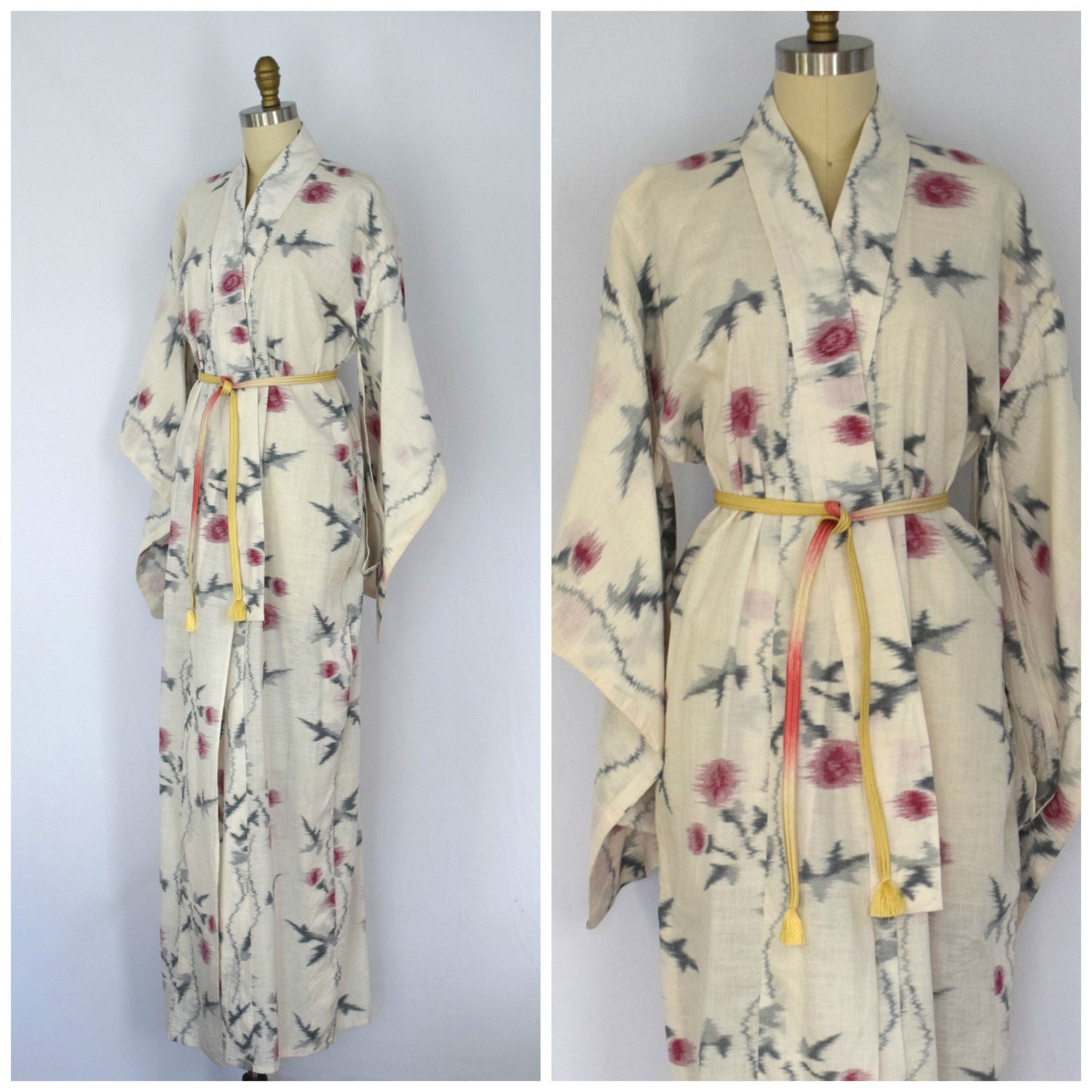 Cotton Kimono/ Japanese Kimono Robe/ Women's Size Small