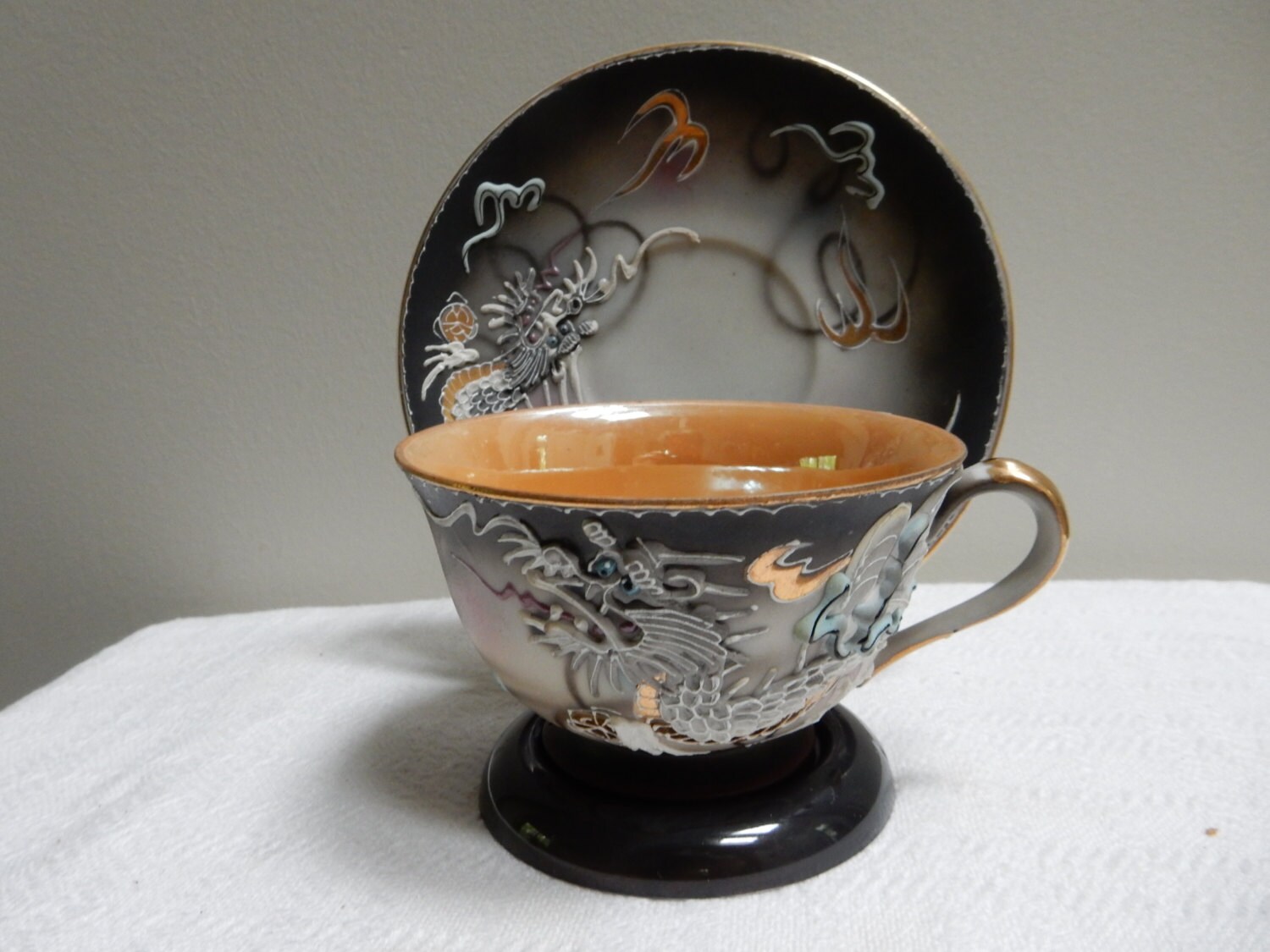 Nico Nico Dragonware Tea Cup and Saucer Occupied Japan