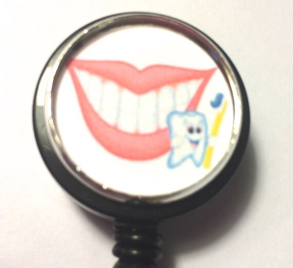 Dentist Retractable Badge Holder by PersonalizedbyBonnie on Etsy