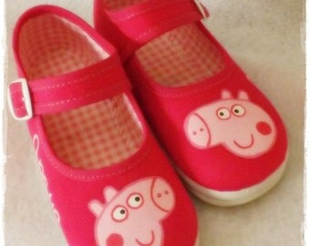 Peppa Pig Shoes, Maryjane shoes, Sneakers, slippers, shoes pesonalized.
