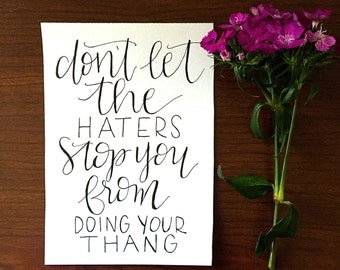 Mean Girls Quote // 5 x 7 // Hand-Lettered // Modern Calligraphy //