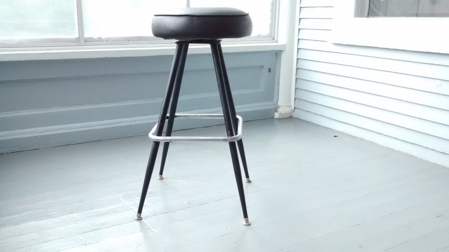 Retro, Bar Stool, Kitchen Stool, Shop Stool, Black Stool, Chrome Stool