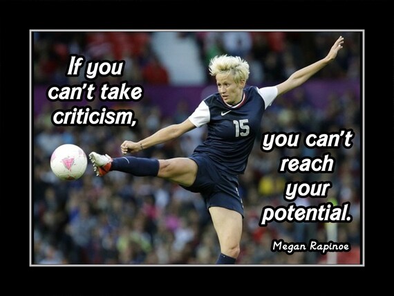 Soccer Poster Megan Rapinoe Photo Quote Wall Art Print by ...
