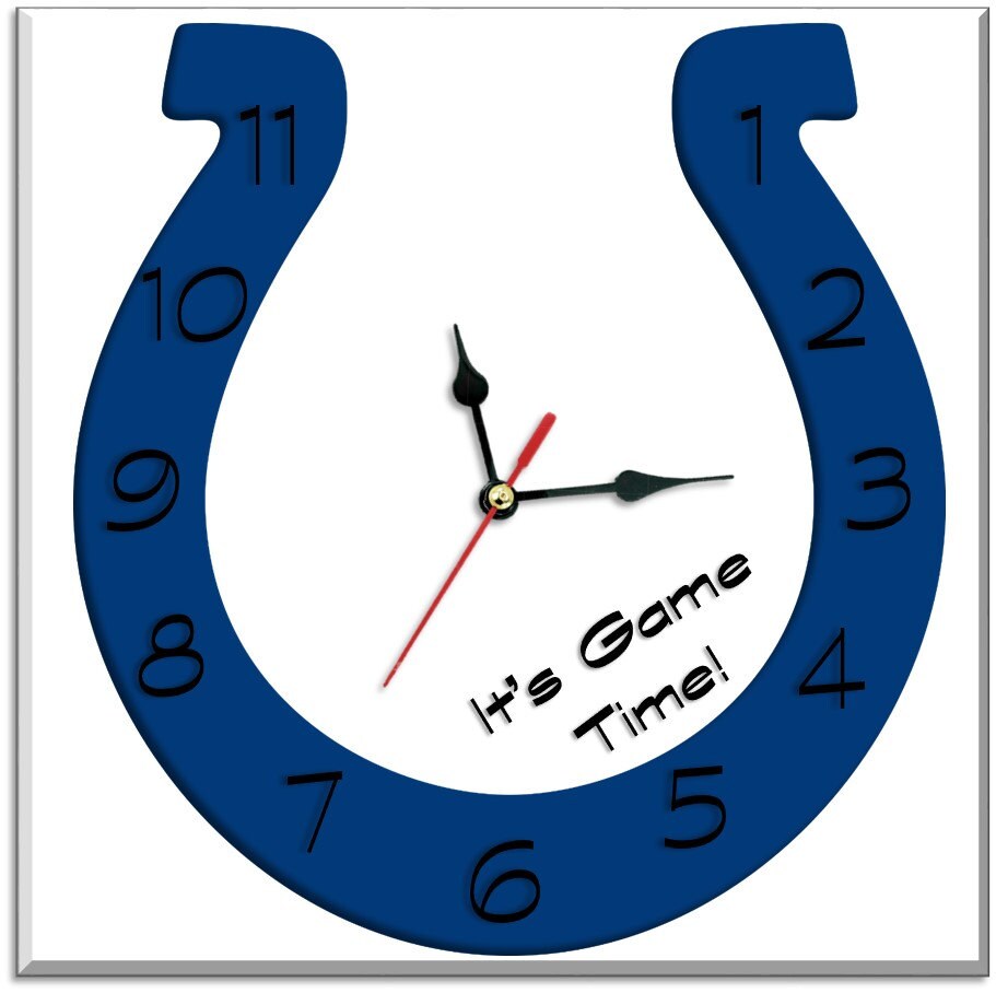 It's Game Time Indianapolis Colts Clock by ItsGameTime on Etsy