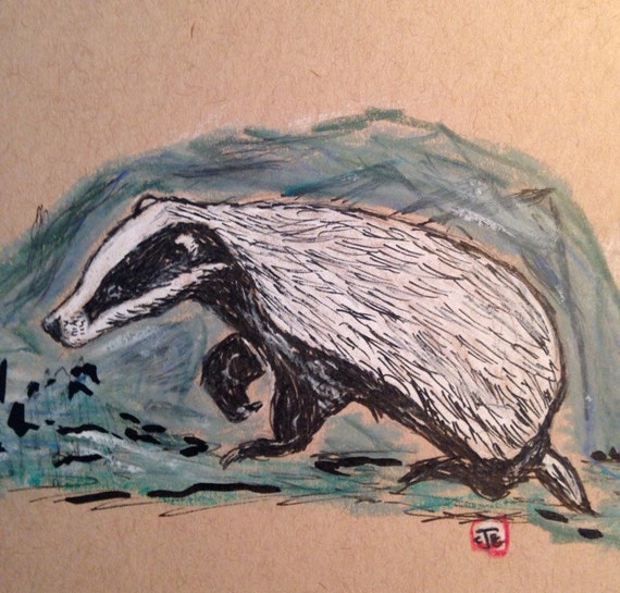 Badger sketch by CooperHill on Etsy