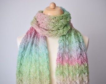 Knit Shawl Pattern, Knit Scarf Pattern, Aimal