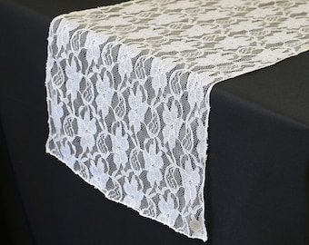 14 X 108 Inch Lace Table Runners White