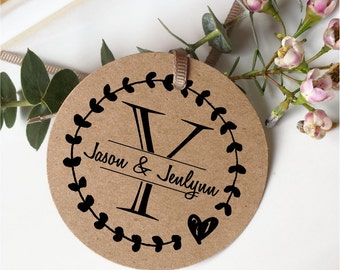 Wedding Monogram Stamp- Custom Stamp, Customized Initials Wedding Invitation, Personalized Wedding Stamp, Rustic Wedding Stamp 10182