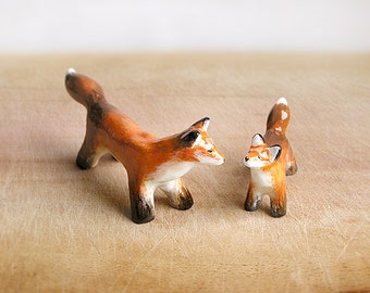 red fox figurines