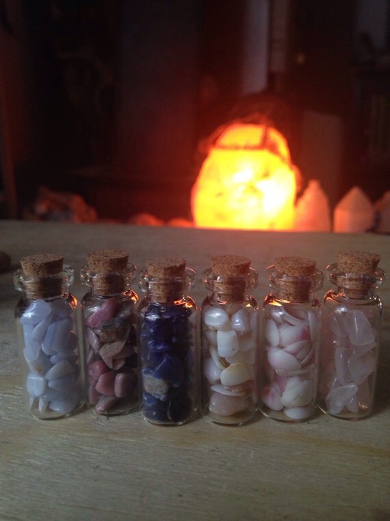 Water element crystal set potion vials