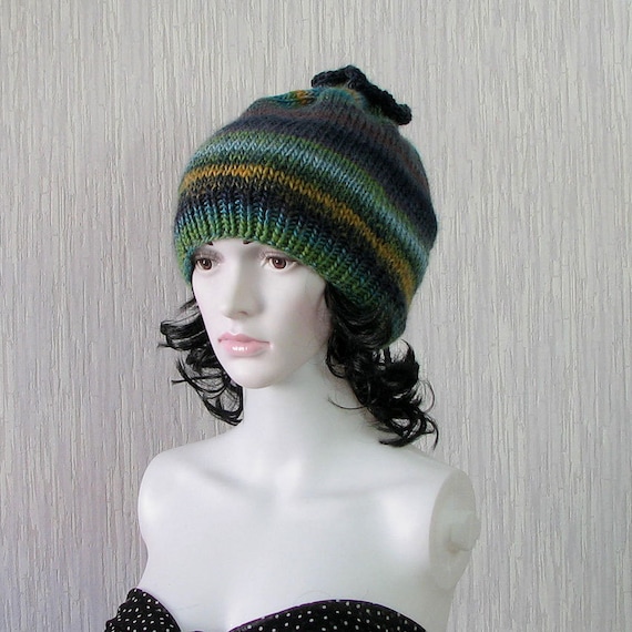 Hand Knit Ladies Slouchy Hipster Beanie Baggy Tam by ...