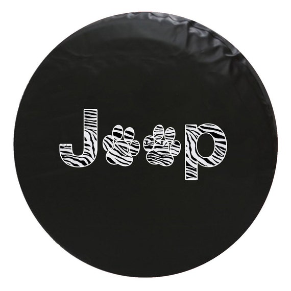 Zebra print tire cover for jeep #2
