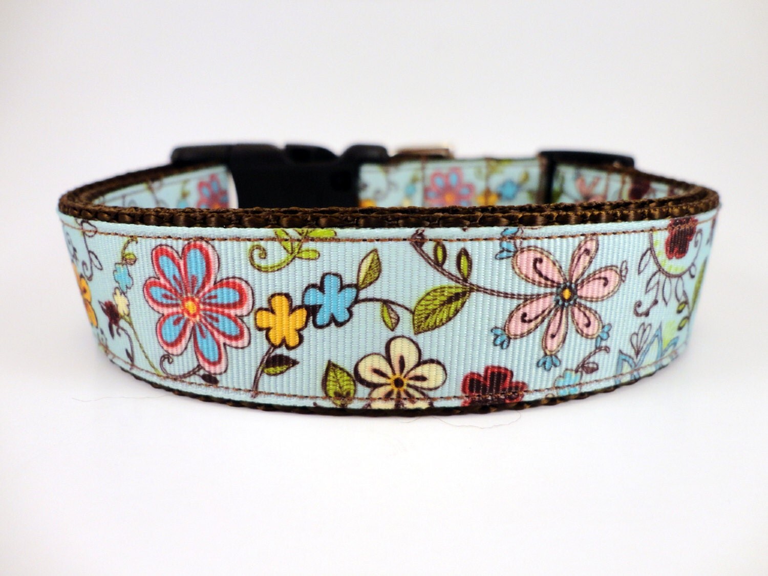 Flower Dog Collar Girly Dog Collar Adjustable by All4DogWear