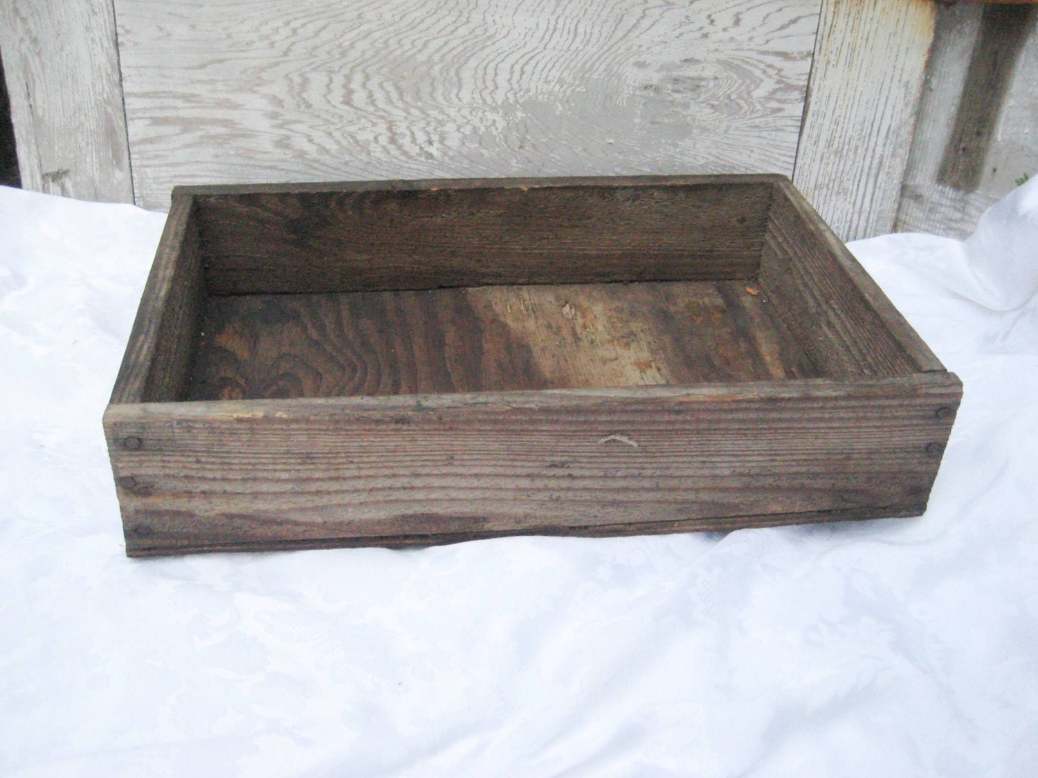 Rustic Wood Planter Box 9