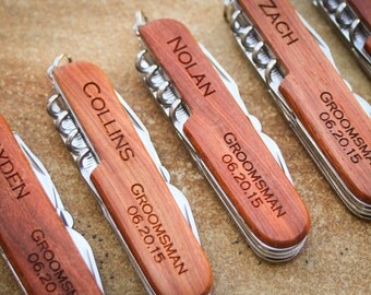 Custom Engraved Pocket Knife, Personalized Knife, Engraved Knife: Wedding Favor, Groom's Gift for Him, Anniversary Gift, Father's Day - GFT1