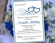 Silver entwined hearts wedding invitations