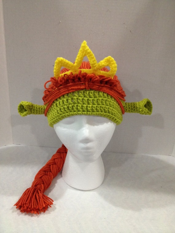 Shrek Princess Fiona inspired crochet ogre hat