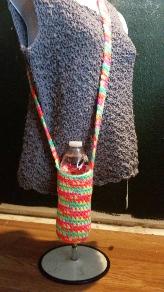 over the shoulder water bottle holder day glow bottle