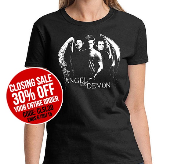 Angel and Demon Supernatural T-shirt by HLstore on Etsy