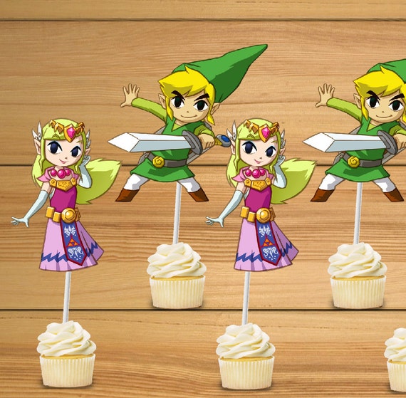 Legends of Zelda Party Cupcake Toppers Set of by BirthdayPartyBox