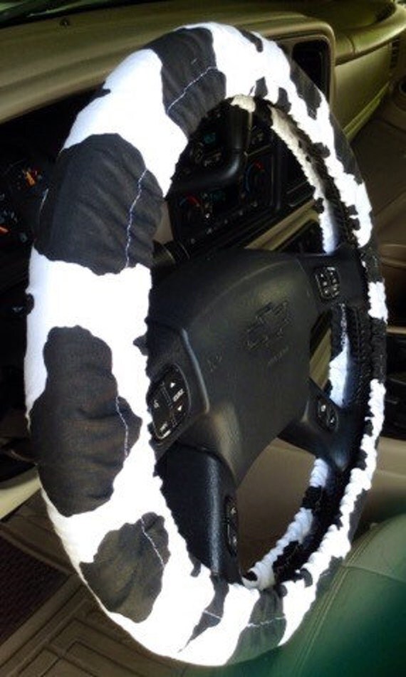 Cow Print Steering Wheel Cover by SewDewIt on Etsy