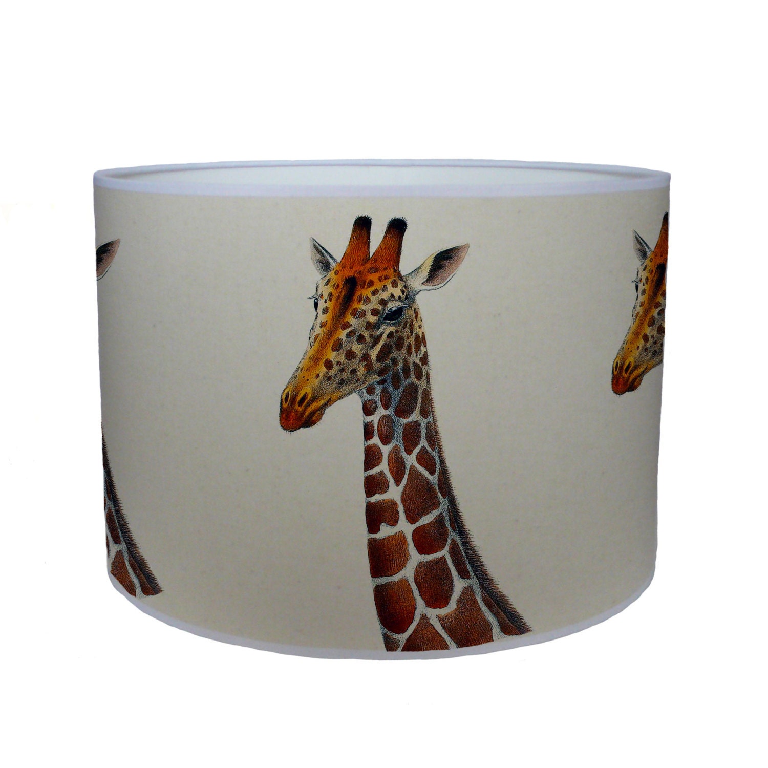 Giraffe head shade/ lamp shade/ ceiling shade/ drum lampshade/