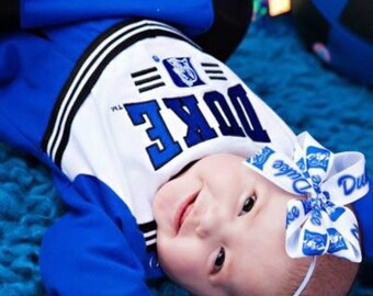 University of Duke Baby Girl Boutique Bow Elastic Headband