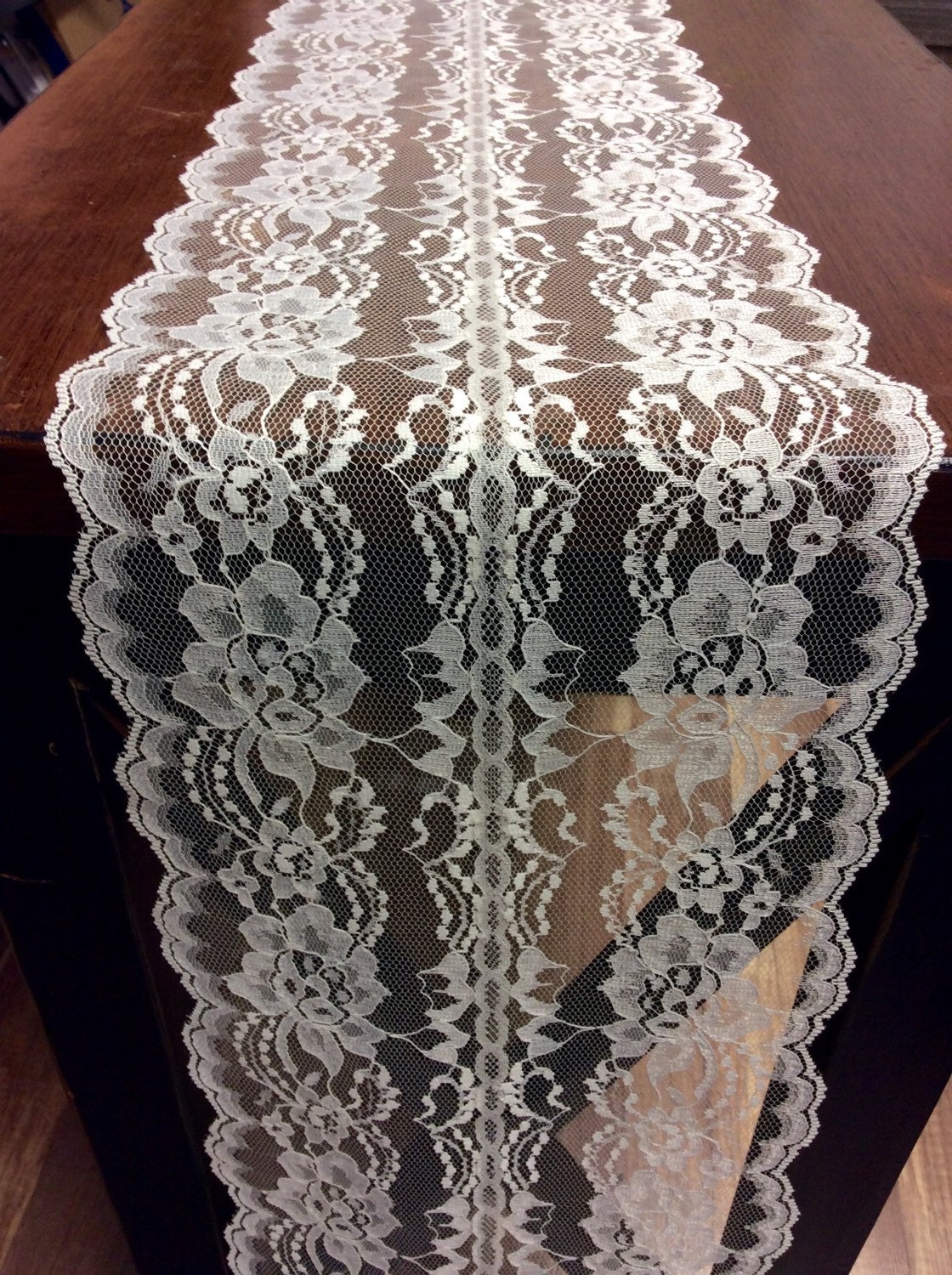 12ft20ft Ivory Table Runner Wedding Table by LovelyLaceDesigns