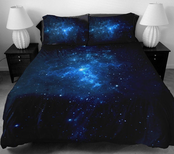 dark blue galaxy bedding set blue galaxy duvet cover galaxy sheet with
