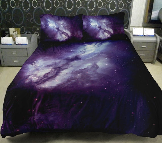 Purple Galaxy Bedding Set Purple Galaxy Duvet Cover By Tbedding 5911